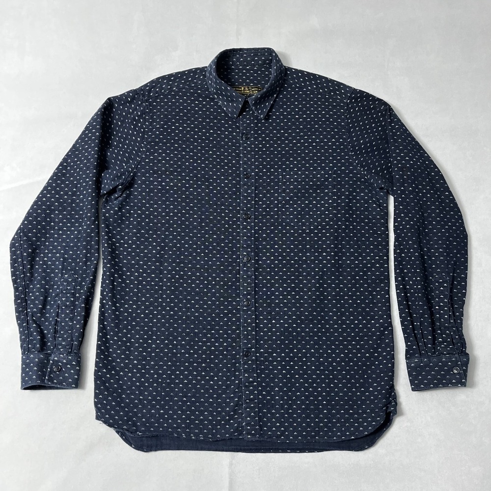 FSC Freemans Sporting Club Shirt Men XL Navy Blue Geometric Print USA